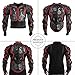 OHMOTOR Motorcycle Protective Jacket Armour for Men, Chest Back Spine Full Body Protector Armor, Motorbike Motocross Riding Protective Gear Armoured Jacket for KTM, MTB, ATV, Dirt Bike (Red, XLarge)