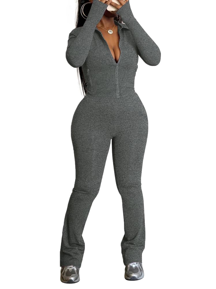 HBQ Women's 2 Piece Tracksuit Sets Long Sleeve Zip