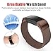 UMTELE for Fitbit Charge 2 Band, Milanese Loop Stainless Steel Metal Bracelet Strap with Unique Magnet Lock, No Buckle Needed for Fitbit Charge 2 HR Fitness Tracker Coffee Small
