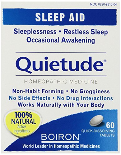 Boiron Homeopathic Medicine Quietude Tablets for Restless Sleep, 60-Count Boxes (Pack of 3)