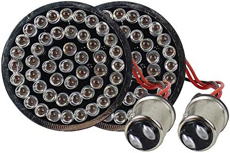 3-1/4 Inch Rear Led Turn Signal 1156 Base Bright Red Lamp for Motorcycle Road Glide Road King Softail Ultra Classic Ultra Limited Electra Glide (1156 Rear, Red)
