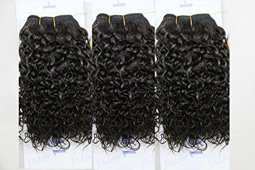 10" 10" 10" 345Grams Deep Curls 100% Virgin Remy Human Hair Weaves Extensions Deep Curly Three Bundles Wefts Weaves ...