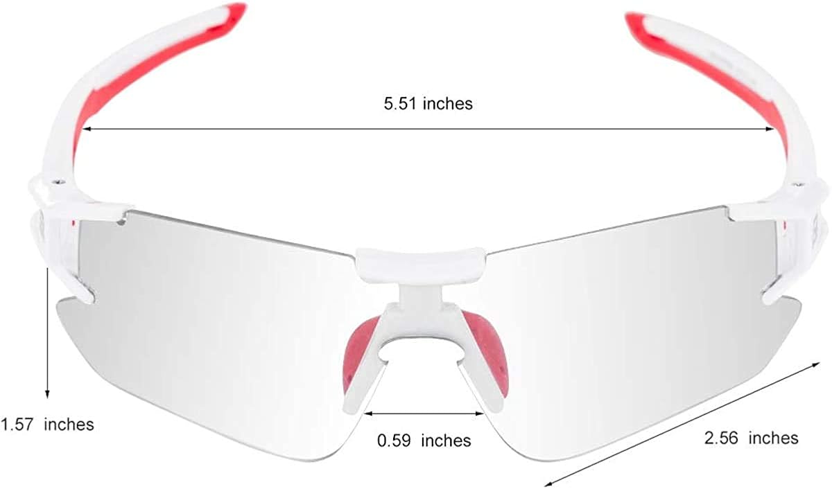 ROCKBROS Cycling Photochromic Sunglasses with UV400 Protection Transparent Rimless Goggles Sports Eyewear for Outdoor Sports Cycling Driving Running Fishing Women Men - Image 5