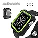 UMTELE Rugged Apple Watch Case 42mm, Shock Proof Bumper Cover Scratch Resistant Protective Case for Apple Series 3, Series 2, Series 1, Black/VoltYellow