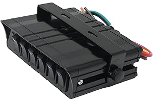 EATAKWARD 6 Gang 12V Rocker Switch Box, SPST On/Off Rocker Toggle Switch Panel Box for Automotive Car, Truck, Marine Boat