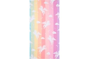 LIVILAN Small Unicorn Towel for Kids Girls, Pink Rainbow Beach Towel for Women Teens 24” x 48”,Lightweight Soft Microfiber Blanket, Quick Dry Sand Proof Thin Travel Pool Picnic Bath Towel Gifts