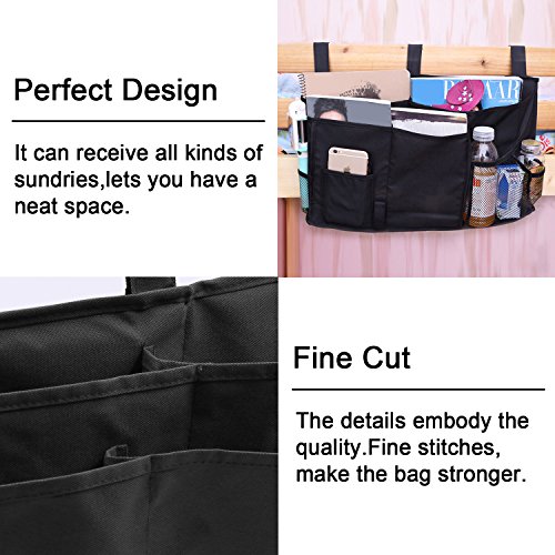image for Startostar 8 Pocket Bedside Storage Bag Caddy Hanging Organizer Improv