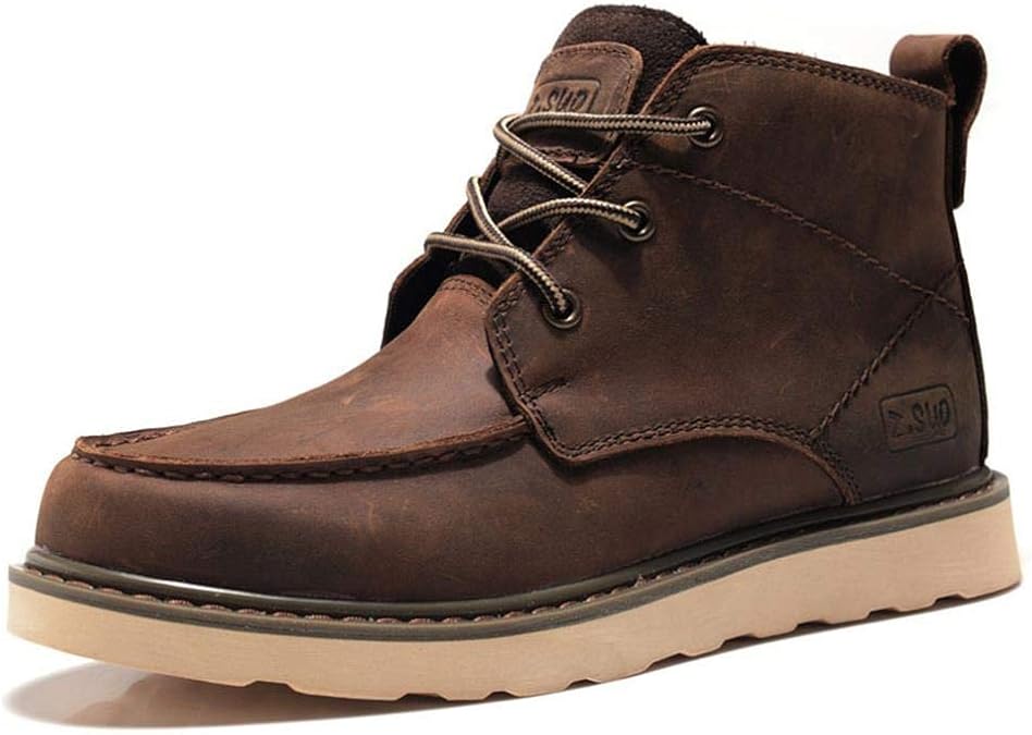 Boots for Men Leather Boots Martin Boots for Men Fashion Shoes Brown