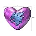 Play Tailor Sequin Heart Pillow with Insert Heart Shaped Reversible Sequins Pillows Decorative Cushion (13
