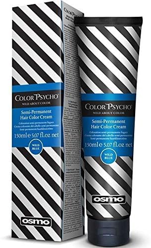Color Psycho Tamer Semi-Permanent Hair Color Cream, Wild Blue 150 ml by Color Psycho