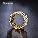 NEWBARK 10 Butterflies 18k Yellow Gold Plated Cubic Zircon Women's Rings Size 5.5