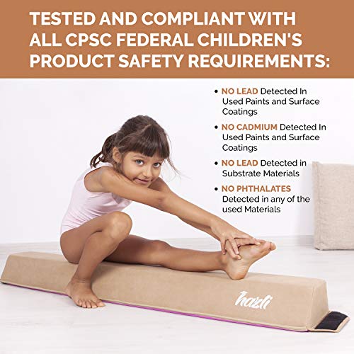 Balance Beam for Home Gymnastic – Beginner Sectional Gymnastics Beam for Kids – 4 ft L X 4" h X 4" Wide Top Training Balance Beam - Soft Yet Sturdy Gym Equipment for Children’s SAFETY AND SECURITY - Thumbnail 4
