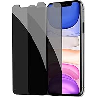 [2 Pack] Privacy Screen Protector for iPhone 11/XR, YMHML Tempered Glass Anti-Spy Bubble Free Case Friendly Easy…