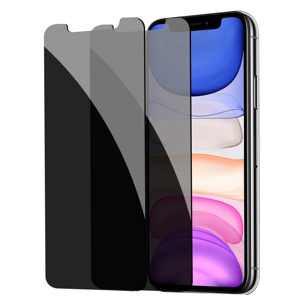 [2 Pack] Privacy Screen Protector for iPhone 11/XR, YMHML Tempered