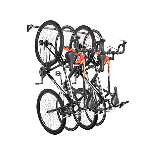 Monkey Bars Garage Bike Rack 2.0 - Stores 4 Bikes - Heavy Duty Garage Bike Storage