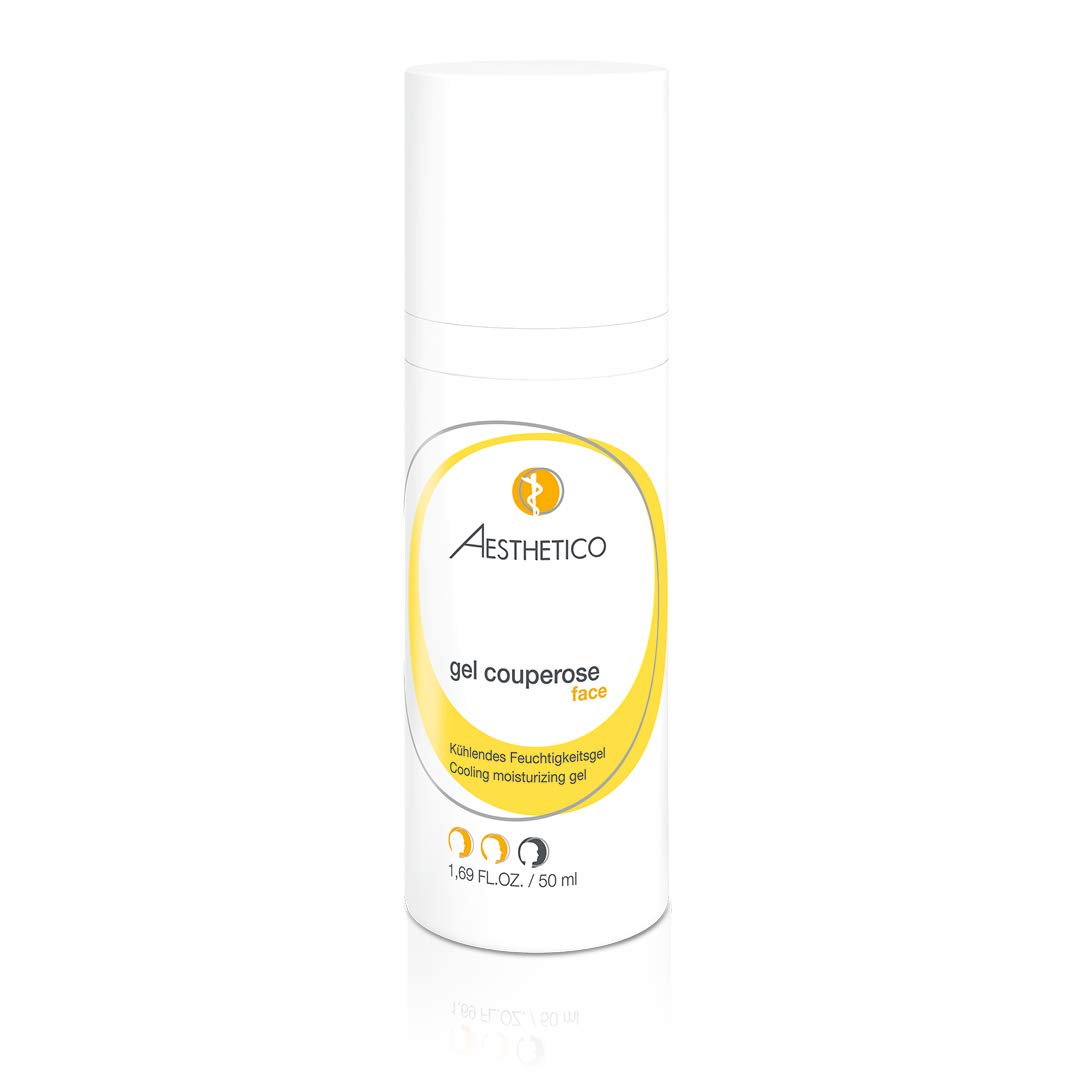 AESTHETICO Gel Couperose, 50 ml, Cooling Care Gel to Reduce Redness in Couperose and Rosacea. Strengthens the Vessels, Soothes the Skin and Relieves Hot Flashes with Plant Active Complex