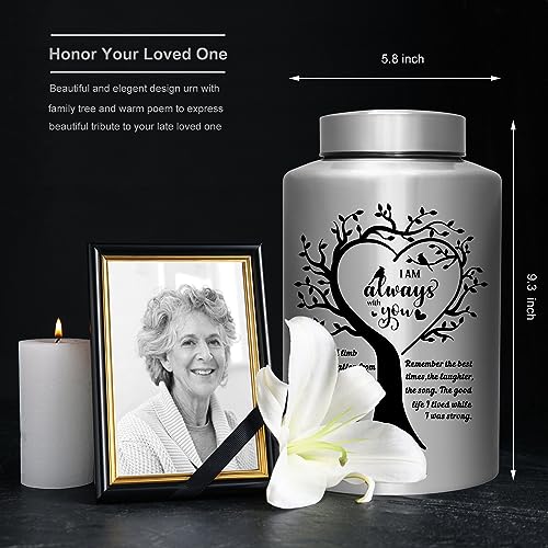 Cremation Urns for Human Ashes Adult - Woman Men Large up to 220 lbs Decorative Memorial Funeral Burial Urn for Ashes Male Female Dad Mom
