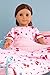 DreamWorld Collections Perfect 3-Piece Bedding Set for 18 Inch Doll - Pink Includes Comforter, Blanket and Pillow