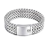 JOYEN Mens Link Bracelet 316L Stainless Steel Heavy Multi-Strand Wheat Fashion Chain Wrist, 8 inches