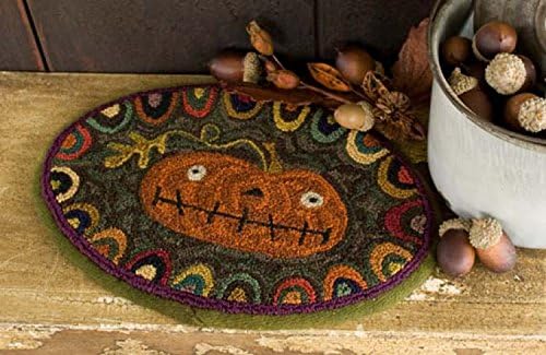 Prize Pumpkin 638 Halloween Punch Needle Pattern Threads That Bind Punchneedle