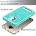 LeYi for Moto Z2 Force Case with Tempered Glass Screen Protector [2 Pack] for Girls Women, Glitter Bling Cute Design Dual Layer Protective Phone Case for Motorola Z2 Force Droid (2017) Mint