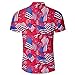 Haluoo Men’s Short Sleeve Button Down Aloha Shirt American Flag T-Shirt Vintage Patriotic Shirts Hipster Hip Hop Tee Shirt 3D Graphics Printed Hawaiian Shirt (X-Large, American Flag)thumb 4