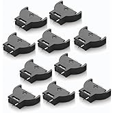 rgzhihuifz CR2032 Battery Holder, Coin Cell Button Socket Holder Case, CR2032 Coin Cell Button Battery Holder with 3 Pin Solder Mounting Lead