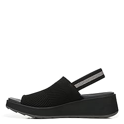 BZees Womens Nouveau Wedge Sandal Black 6.5 M