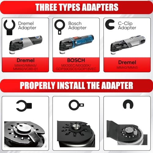 SHALL 102 Multitool Blades, Oscillating Accessory Kits for Multiple Tools, HCS and Bi-Metal Blades, Sanding Pad, Scraper, Storage Case Included