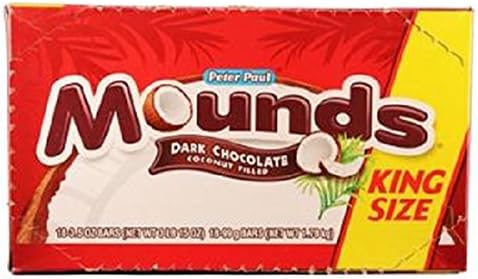 Product Of Mounds, King Size Dark Coconut Chocolate, Count 18 (3.5 oz) - Chocolate Candy / Grab Varieties & Flavors
