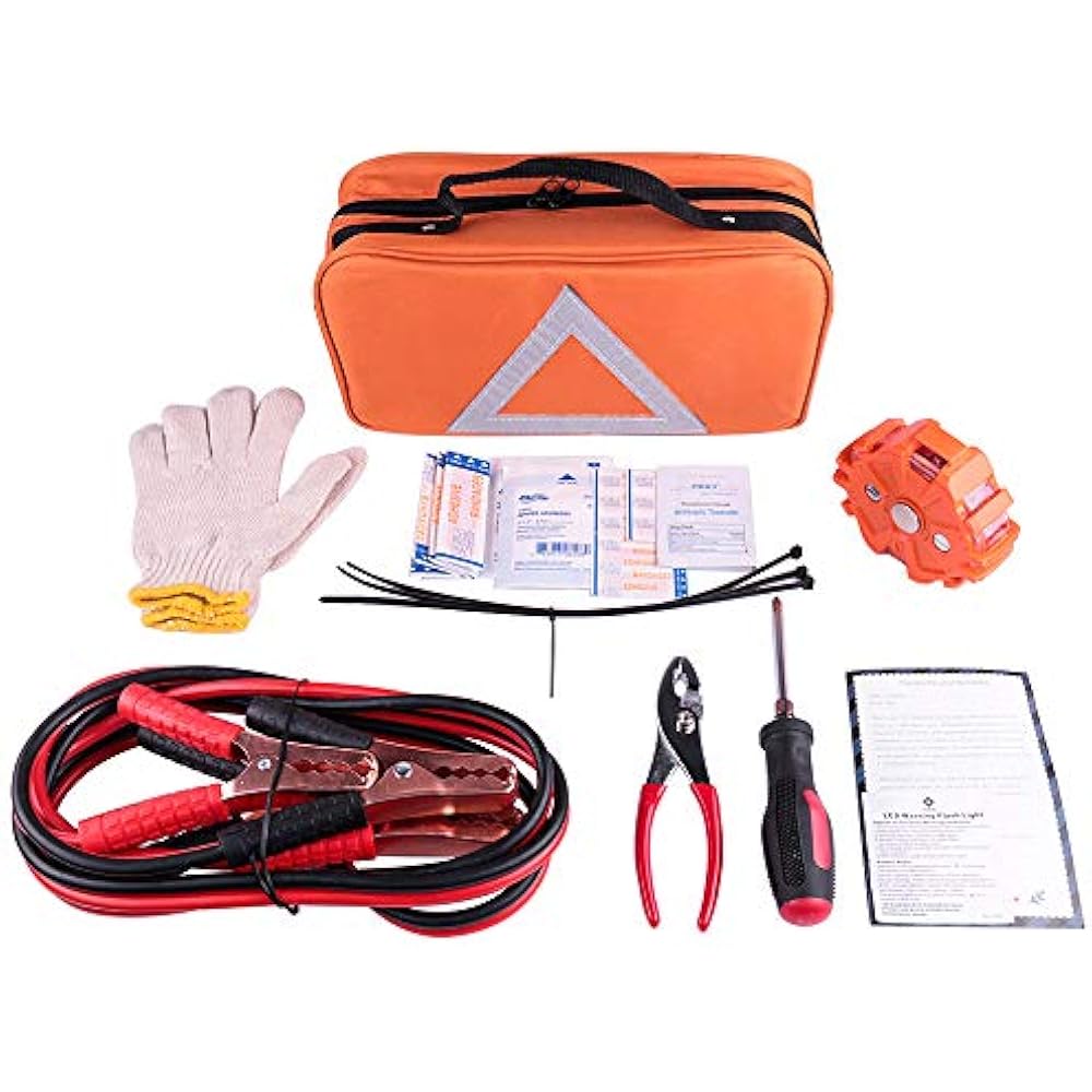 Car Emergency Kit, Multifunctional Roadside Assistance Kit First Aid