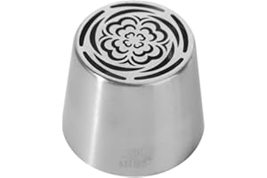 Cake Decorating Tips DIY Reusable Creative Cream Nozzles Pleated Stainless Steel Pastry Piping Nozzle (Style 1)