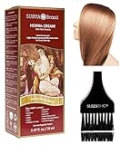 Surya Brasil All Natural HENNA Hair Color CREAM Plant Extracts, Semi-Permanent for Grey Coverage (with Brush) Brazil (SWEDISH BLONDE)