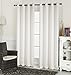 RT Designers Collection Layne Textured 54 x 90 in. Grommet Curtain Panel, White