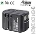 Universal International Travel Power Adapter High Speed with 3 USB Ports and USB Type C, Worldwide Wall Charger, All in One AC Plug for Europe, UK, China, Australia, Japan- for Laptop, Cell Phones