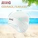 Aegend Solid Silicone Swim Cap, Comfortable Fit Swim Caps Swimming Cap for Men Women Adults Youths, 3D Ergonomic Design, White