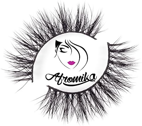 Mink Eyelashes by Afromika Crisscross Natural Cute Look Handmade Flexible Band For Makeup 1 Pair Pack in Style Didyma