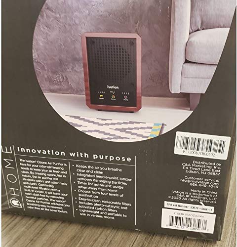 Ivation 5-in-1 Air Purifier & Ozone Generator For Up to 3,500 Sq/Ft, Ionizer & Deodorizer – Included 2 UV Lights, Photo-Catalytic and Carbon Filters, Eliminates Odors from Pets, Smoke, Food & More