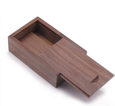 Caja de regalo de madera con tapa deslizante JBOS caja de madera con caja USB para