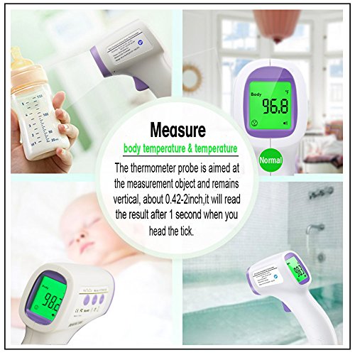 Forehead Thermometer with Voice Reading.Digital Infrared Non-Contact Suitable for Baby, Toddlers and Adults And Object with Instant Results