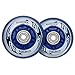 Xino Sports Inline Skates Replacement Wheels - LED Illuminating Lights, Durable and Long-Lasting, High-Quality Bearings Included, Pack of 2, 70 mm (Blue)