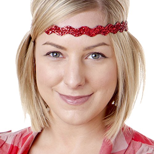 Hipsy Women's American Flag 4th of July Adjustable Headband Gift Packs (Wave Red/White/Royal 3pk)