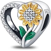 Pandach 925 Sterling Silver Charms for Bracelet&Necklace Dangle Pendant Bead with 5A Cubic Zirconia Stones,Jewelry Beads Gifts for Women