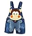 KIDSCOOL SPACE Baby Summer Cotton Denim 3D Cartoon Monkey Soft Shorts Overalls,Blue,2-3 Years