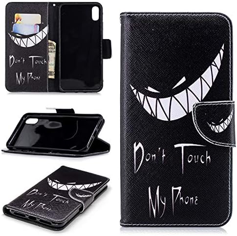 Galaxy Note 9 Wallet Case, Don't Touch My Phone Wristlet Magnet Folio Wallet Case Stand with Card Slots for Samsung Galaxy Note 9(2018 Release)