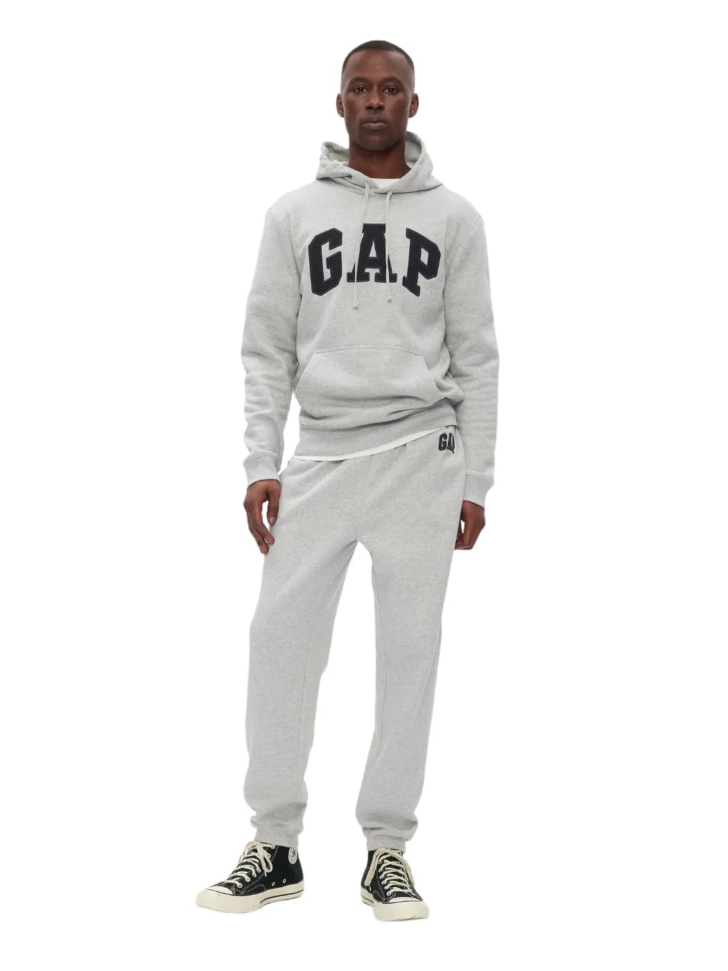 GAP Mens Logo Fleece Joggers Light Heather Grey B08 M Image