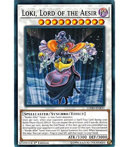 遊戯王　odin father of the aesir Yugioh Odin, Father of The Aesir STOR-EN040 Holo 1st Edition