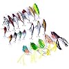 Aorace-20pcs-Fishing-Lures-Kit-Mixed-including-Minnow-Popper-Crank-and-Plastic-Soft-Lures-Frog-Lures-For-Saltwater-Freshwater-Trout-Bass-Salmon-Fishing