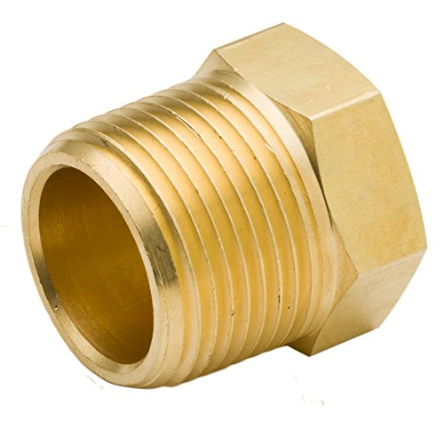 Boeray 2pcs 1/2" NPT Male to 1/8" Female Reducing Hex Head Bushing Brass Pipe Hose Tube Fitting, Adapter Convert