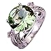 Psiroy 925 Sterling Silver Created Green Amethyst Filled Solitaire Promise Ring Size 8